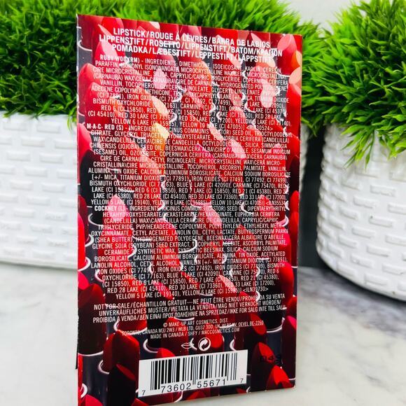 MAC Lipstick Sample 3 Sample Shades in Ruby Woo, MAC Red, and Cockney - Picture 4 of 4